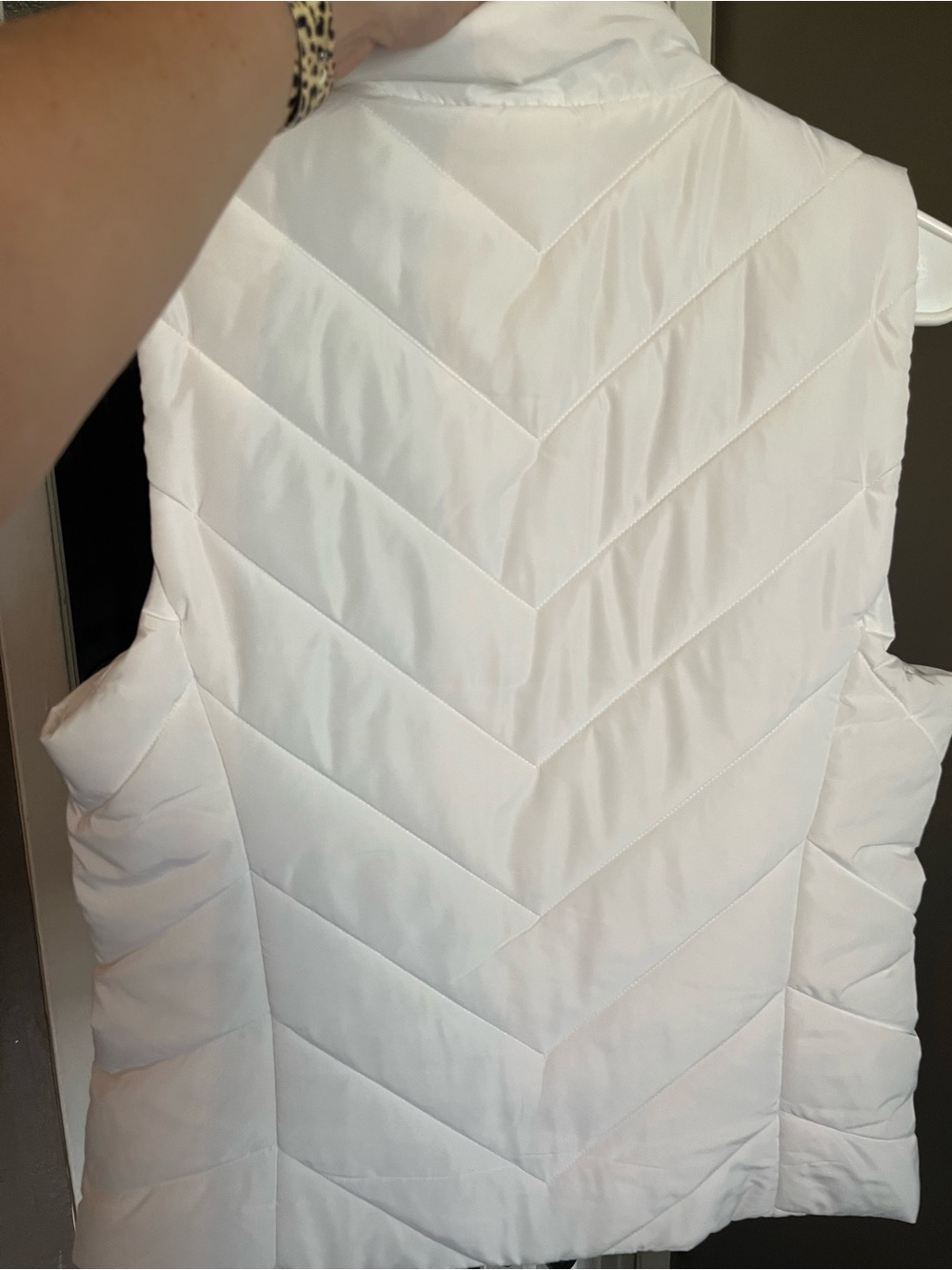 Michael Kors White Puffer Vest with Gold Hardware - Picture 2 of 3